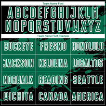 Load image into Gallery viewer, Custom Black Kelly Green-White Splash Sublimation Soccer Uniform Jersey