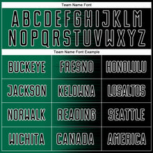 Load image into Gallery viewer, Custom Black Kelly Green-White Gradient Line Sublimation Soccer Uniform Jersey