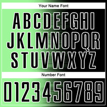 Load image into Gallery viewer, Custom Black Pea Green-White Gradient Line Sublimation Soccer Uniform Jersey