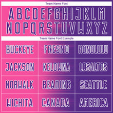 Load image into Gallery viewer, Custom Purple Pink-White Gradient Line Sublimation Soccer Uniform Jersey