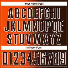 Load image into Gallery viewer, Custom Brown Orange-White Gradient Line Sublimation Soccer Uniform Jersey