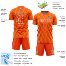 Load image into Gallery viewer, Custom Orange Bay Orange-White Line Sublimation Soccer Uniform Jersey