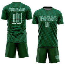 Load image into Gallery viewer, Custom Kelly Green Green-White Line Sublimation Soccer Uniform Jersey