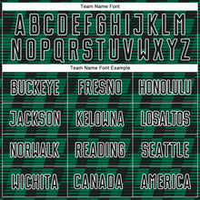 Load image into Gallery viewer, Custom Black Kelly Green-White Line Sublimation Soccer Uniform Jersey