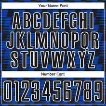 Load image into Gallery viewer, Custom Black Thunder Blue-White Line Sublimation Soccer Uniform Jersey