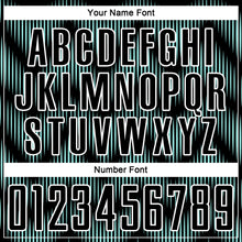 Load image into Gallery viewer, Custom Black Ice Blue-White Line Sublimation Soccer Uniform Jersey