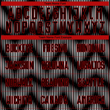 Load image into Gallery viewer, Custom Black Red-White Line Sublimation Soccer Uniform Jersey