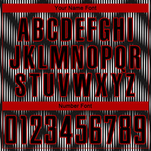 Load image into Gallery viewer, Custom Black Red-White Line Sublimation Soccer Uniform Jersey