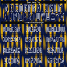 Load image into Gallery viewer, Custom Navy Gold-White Line Sublimation Soccer Uniform Jersey