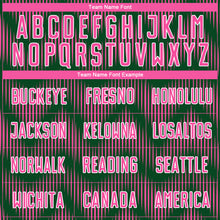 Load image into Gallery viewer, Custom Green Pink-White Line Sublimation Soccer Uniform Jersey