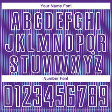 Load image into Gallery viewer, Custom Purple Light Blue-White Line Sublimation Soccer Uniform Jersey