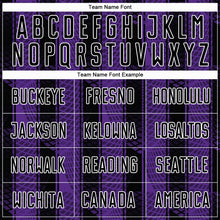 Load image into Gallery viewer, Custom Black Purple-White Abstract Network Sublimation Soccer Uniform Jersey