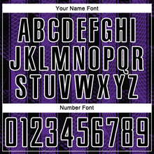 Load image into Gallery viewer, Custom Black Purple-White Abstract Network Sublimation Soccer Uniform Jersey