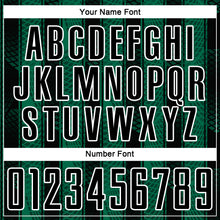 Load image into Gallery viewer, Custom Black Kelly Green-White Abstract Network Sublimation Soccer Uniform Jersey