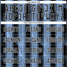 Load image into Gallery viewer, Custom Black Light Blue-White Abstract Network Sublimation Soccer Uniform Jersey