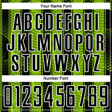 Load image into Gallery viewer, Custom Black Neon Green-White Abstract Network Sublimation Soccer Uniform Jersey