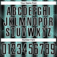 Load image into Gallery viewer, Custom Black Ice Blue-White Abstract Network Sublimation Soccer Uniform Jersey