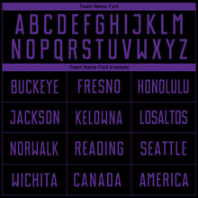 Load image into Gallery viewer, Custom Black Purple Sublimation Soccer Uniform Jersey