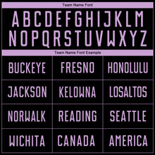 Load image into Gallery viewer, Custom Black Light Purple Sublimation Soccer Uniform Jersey