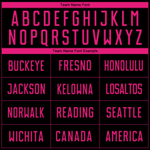 Load image into Gallery viewer, Custom Black Hot Pink Sublimation Soccer Uniform Jersey