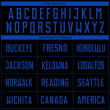 Load image into Gallery viewer, Custom Black Thunder Blue Sublimation Soccer Uniform Jersey