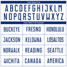 Load image into Gallery viewer, Custom White Royal Sublimation Soccer Uniform Jersey