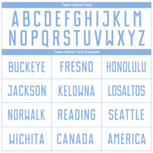 Load image into Gallery viewer, Custom White Light Blue Sublimation Soccer Uniform Jersey