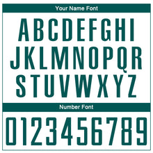 Load image into Gallery viewer, Custom White Midnight Green Sublimation Soccer Uniform Jersey