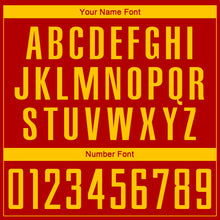 Load image into Gallery viewer, Custom Red Yellow Sublimation Soccer Uniform Jersey