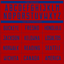 Load image into Gallery viewer, Custom Red Royal Sublimation Soccer Uniform Jersey