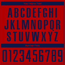 Load image into Gallery viewer, Custom Red Navy Sublimation Soccer Uniform Jersey