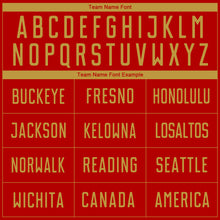 Load image into Gallery viewer, Custom Red Old Gold Sublimation Soccer Uniform Jersey