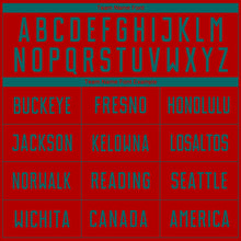 Load image into Gallery viewer, Custom Red Teal Sublimation Soccer Uniform Jersey