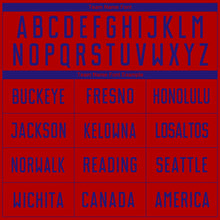 Load image into Gallery viewer, Custom Red Dark Purple Sublimation Soccer Uniform Jersey