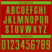 Load image into Gallery viewer, Custom Red Aurora Green Sublimation Soccer Uniform Jersey