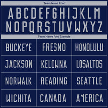 Load image into Gallery viewer, Custom Navy Gray Sublimation Soccer Uniform Jersey