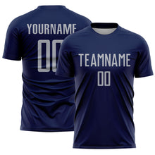 Load image into Gallery viewer, Custom Navy Gray Sublimation Soccer Uniform Jersey