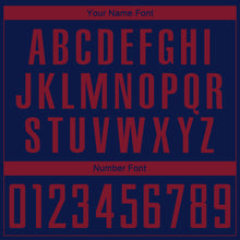 Load image into Gallery viewer, Custom Navy Crimson Sublimation Soccer Uniform Jersey