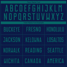 Load image into Gallery viewer, Custom Navy Teal Sublimation Soccer Uniform Jersey