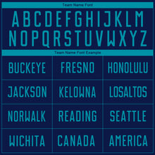 Load image into Gallery viewer, Custom Navy Teal Sublimation Soccer Uniform Jersey