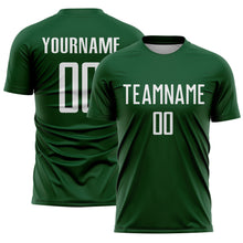 Load image into Gallery viewer, Custom Green White Sublimation Soccer Uniform Jersey