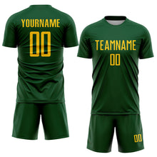 Load image into Gallery viewer, Custom Green Yellow Sublimation Soccer Uniform Jersey