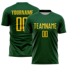 Load image into Gallery viewer, Custom Green Yellow Sublimation Soccer Uniform Jersey
