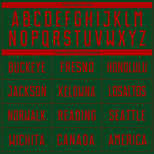 Load image into Gallery viewer, Custom Green Red Sublimation Soccer Uniform Jersey