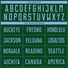 Load image into Gallery viewer, Custom Green Light Blue Sublimation Soccer Uniform Jersey