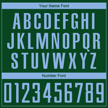 Load image into Gallery viewer, Custom Green Light Blue Sublimation Soccer Uniform Jersey