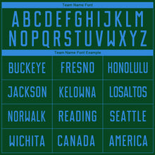 Load image into Gallery viewer, Custom Green Powder Blue Sublimation Soccer Uniform Jersey