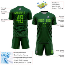 Load image into Gallery viewer, Custom Green Aurora Green Sublimation Soccer Uniform Jersey