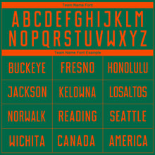 Load image into Gallery viewer, Custom Kelly Green Orange Sublimation Soccer Uniform Jersey