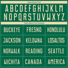 Load image into Gallery viewer, Custom Kelly Green Cream Sublimation Soccer Uniform Jersey